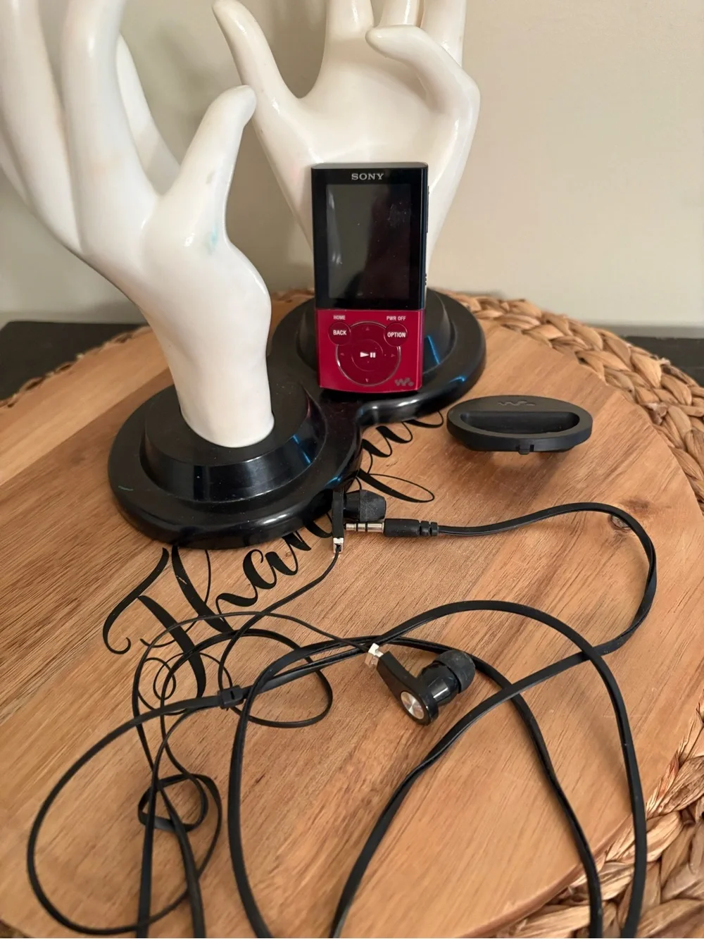 Sony Red Digital MP3 Player with Earbuds AS-IS